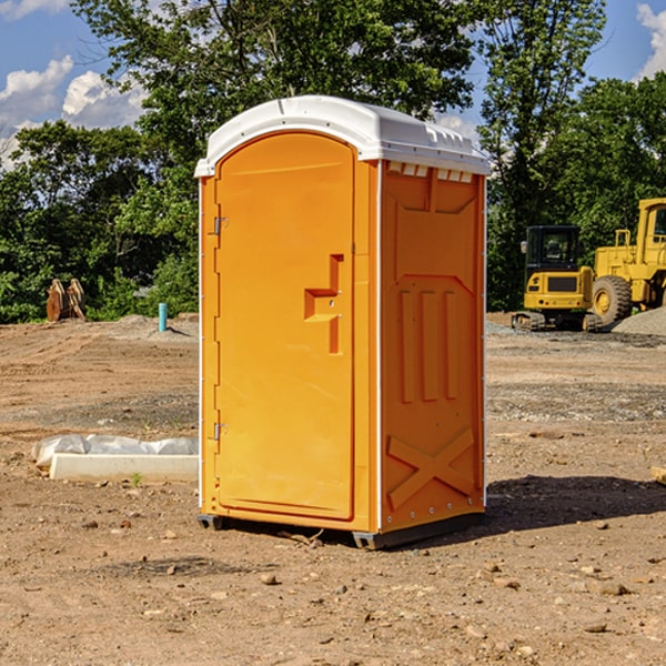 how often are the portable restrooms cleaned and serviced during a rental period in Ashland MO